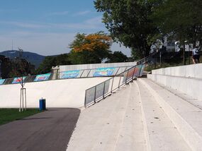 Wopfinger Sichtbeton am Copa Beach in Wien